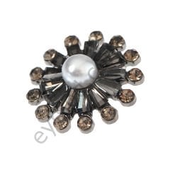 26 Taşlı İncili Yuvarlak Düğme