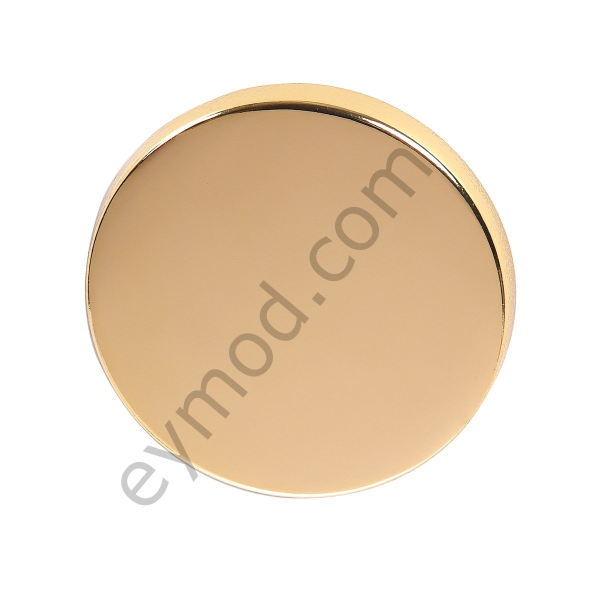 Yuvarlak Cilalı Kapak Broş GOLD