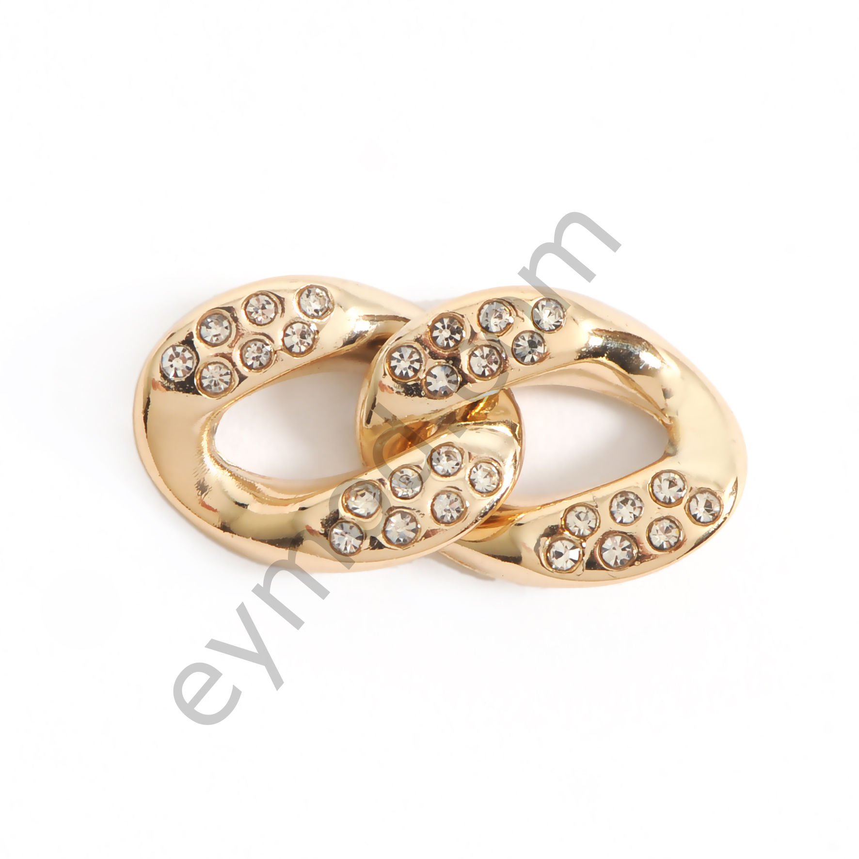 14 Taşlı Dar Bakla Zincir Plastik GOLD