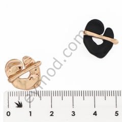 Kıvrımlı Düğme SİYAH - DÜĞME BOYU 28L (~18 mm)