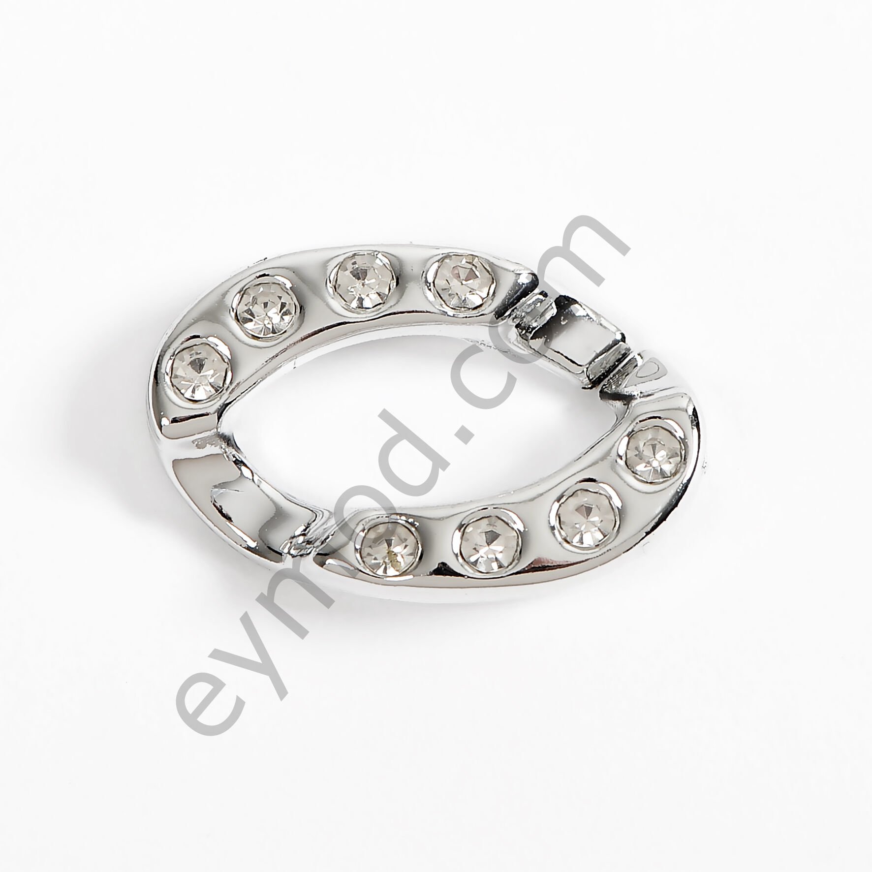 8 Taşlı Geniş Bakla Zincir Plastik NİKEL