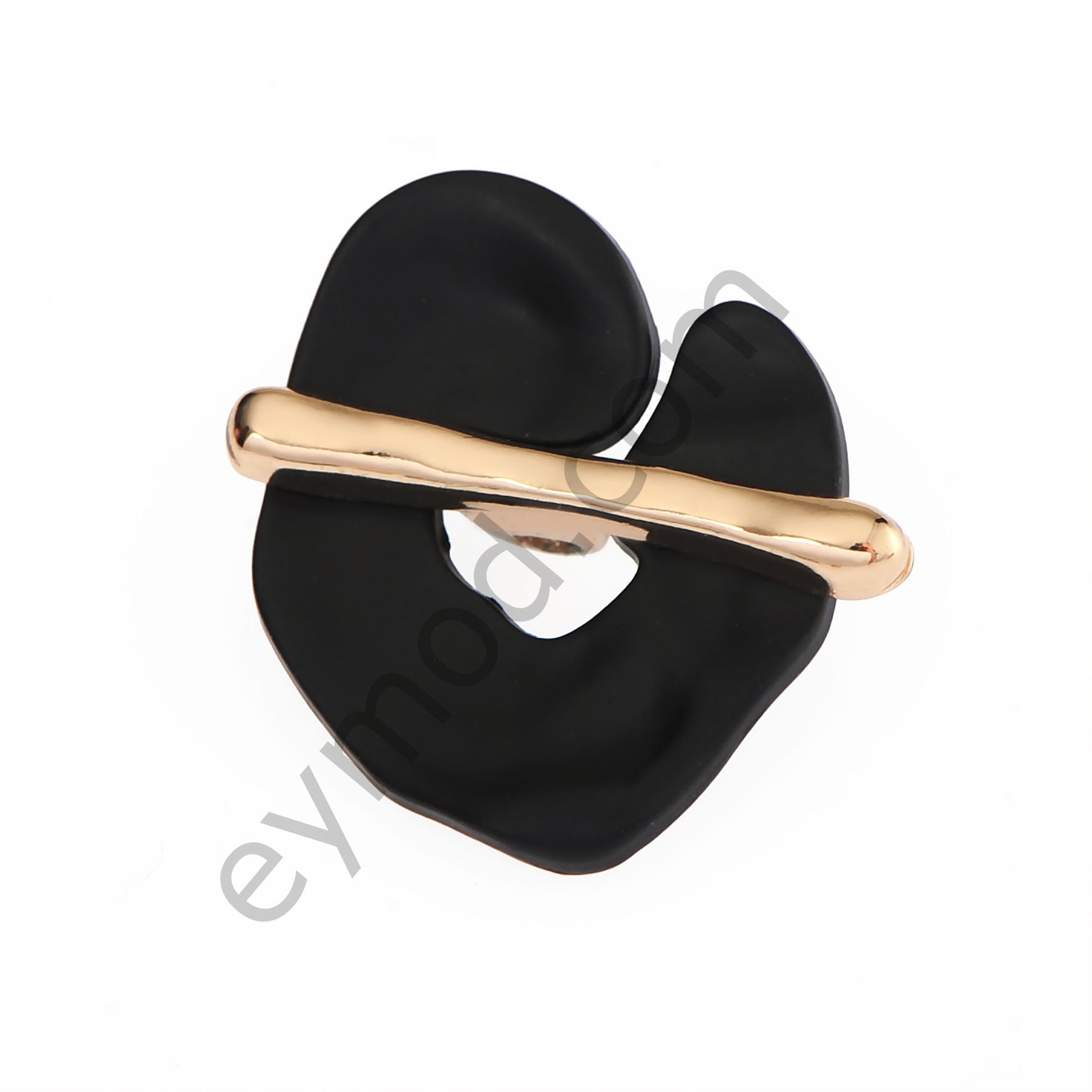 Kıvrımlı Düğme SİYAH - DÜĞME BOYU 36L (~23 mm)