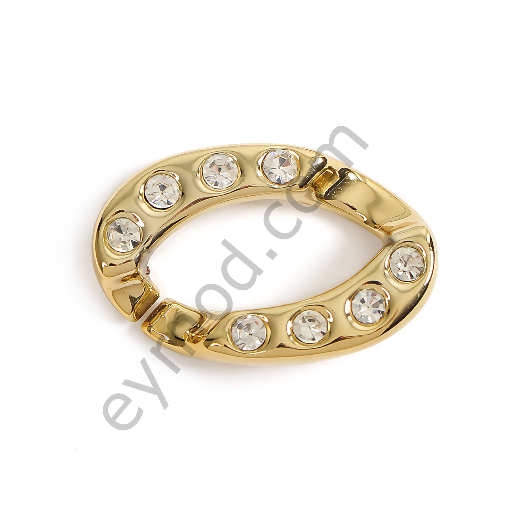 8 Taşlı Geniş Bakla Zincir Plastik GOLD