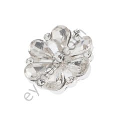 13 Taşlı Çiçek Düğme