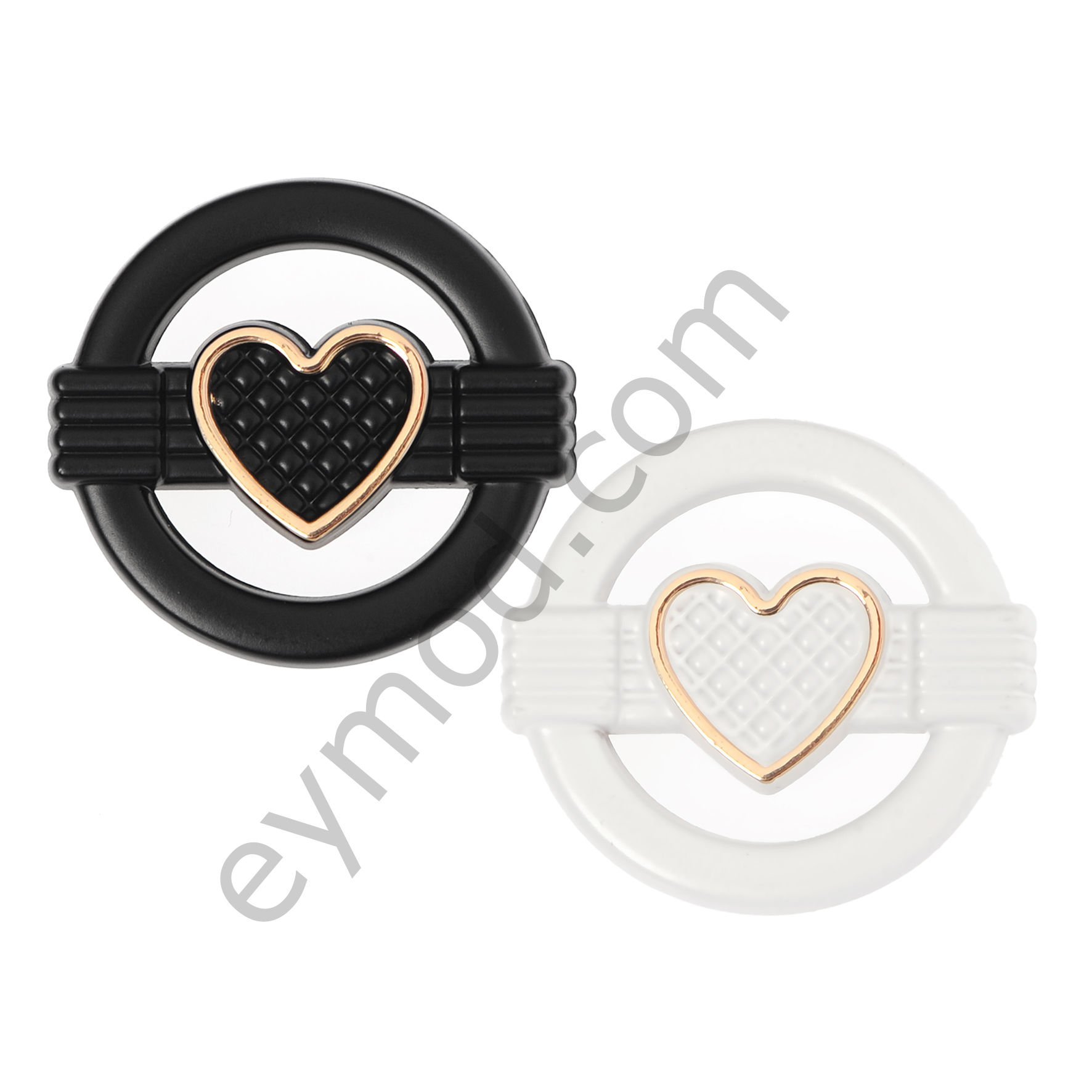 Kalp Desenlı YuvarlakDüğme