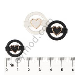 Kalp Desenlı YuvarlakDüğme