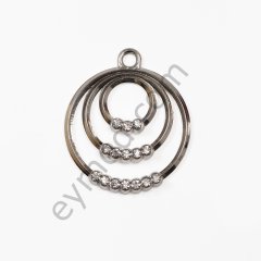 15 Taşlı İç İçe Halka Elcik NİKEL