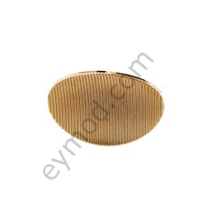 Elips Çizgili Broş GOLD