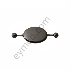Cilalı Topuzlu Broş BLACK NİKEL