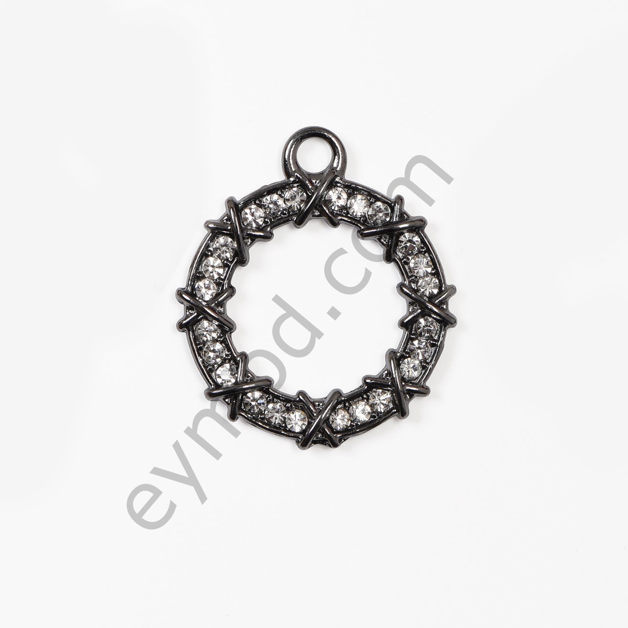 24 Taşlı Halka Model Elcik BLACK NİKEL