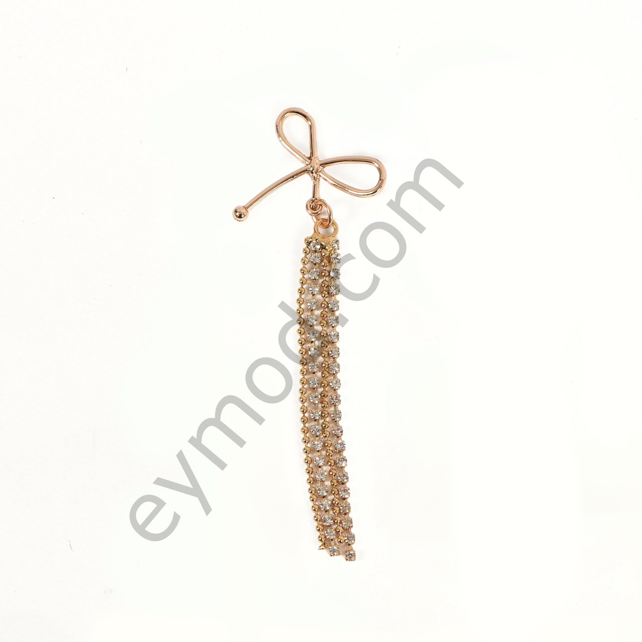 Taş Sallantılı Fiyonk Broş GOLD