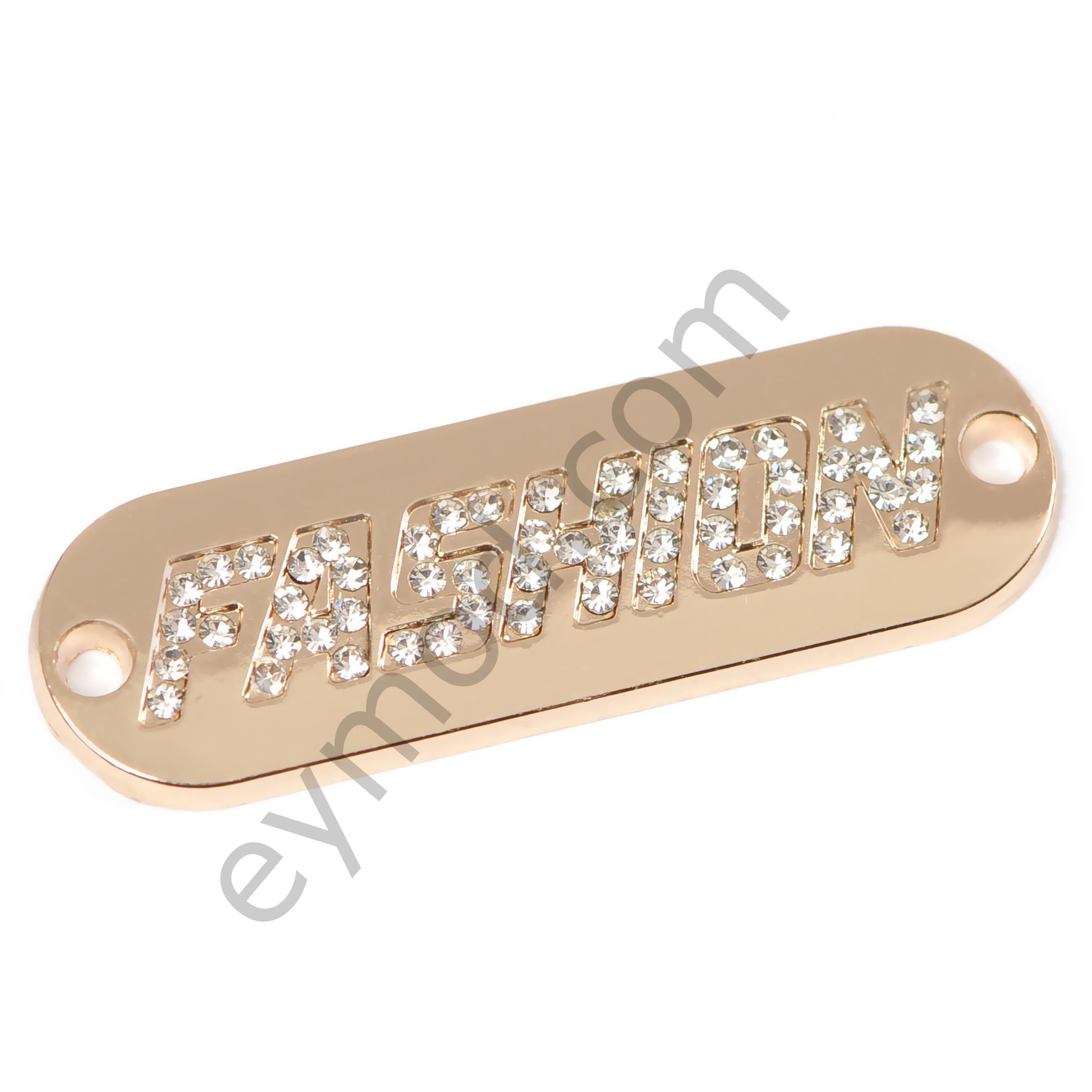 55 Taşlı Fashion Yazılı Dikme Aksesuar GOLD