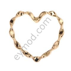 Kıvrımlı Kalp Model Toka GOLD