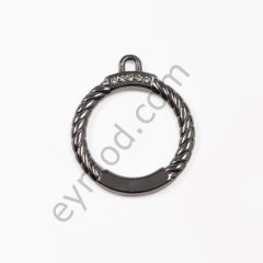 5 Taşlı Halka Elcik BLACK NİKEL