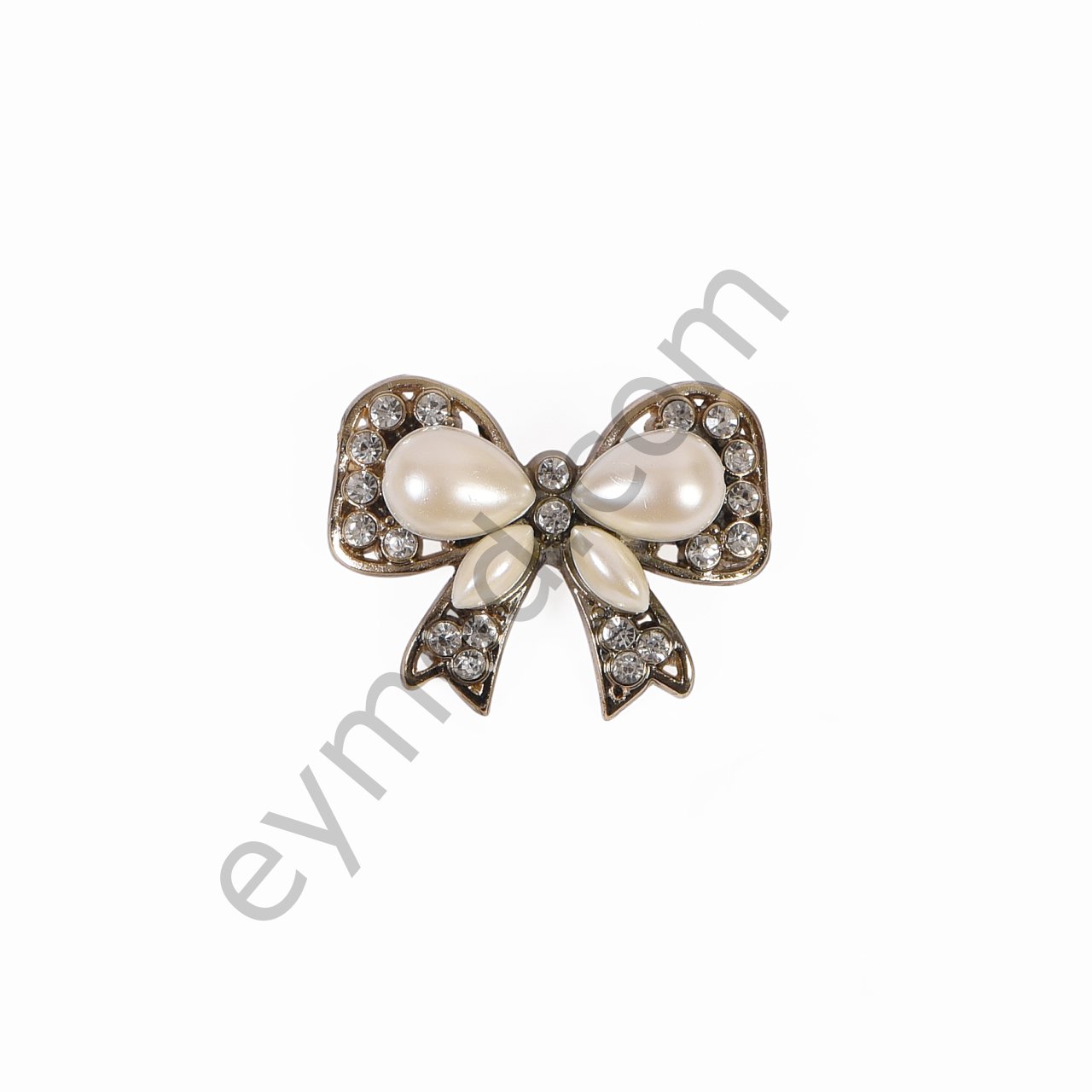 Dört Taşlı Fiyonk Broş GOLD