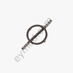 6 Taşlı Yuvarlak Dikme BÜYÜK BOY - BLACK NİKEL