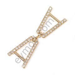 20 Taşlı Eklemeli Brit Toka Aksesuar GOLD