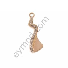 21 Taşlı Kıvrımlı Elcik Gold