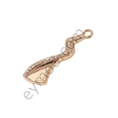 21 Taşlı Kıvrımlı Elcik Gold